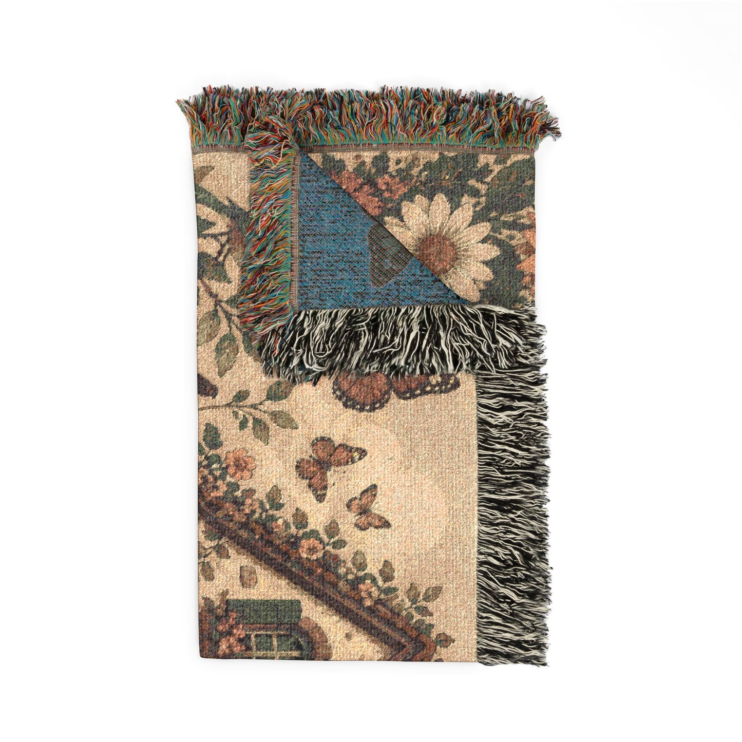 Cottage Garden Woven Blanket — Cozy Floral House Throw
