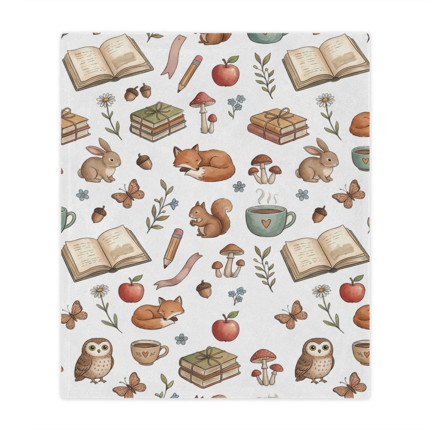 Cozy Woodland Storybook Minky Blanket