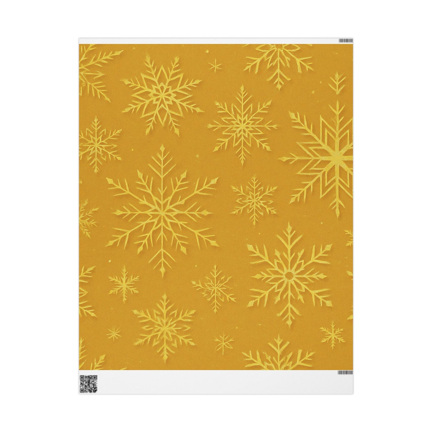 Golden Snowflake Wrapping Paper – Luxurious Holiday Gift Wrap