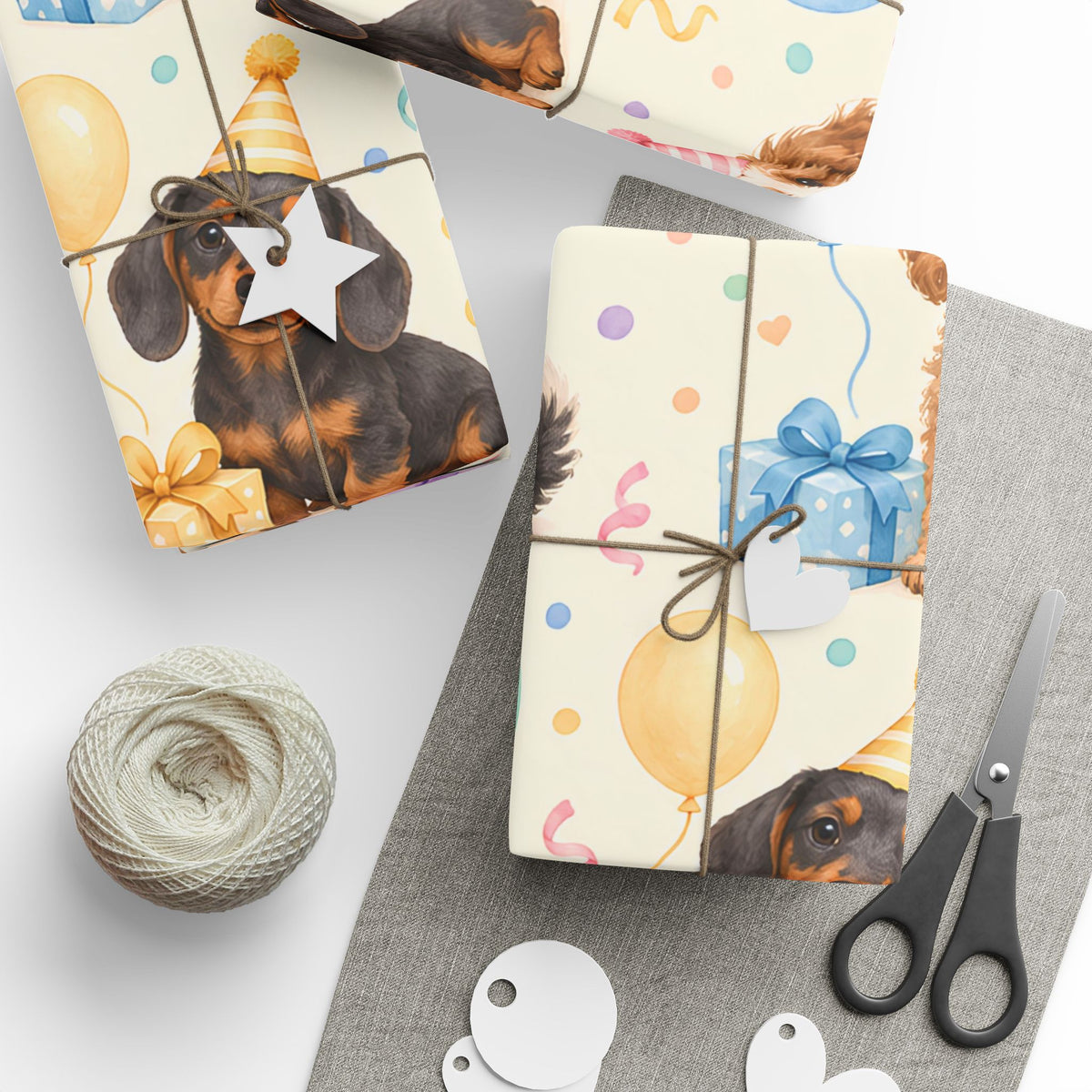 Dog Birthday Wrapping Paper — Cute Puppy Party Gift Wrap