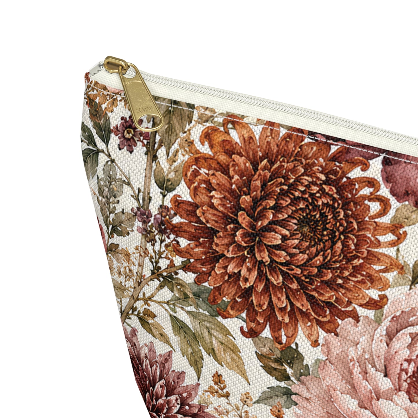 Floral Chrysanthemum Accessory Pouch