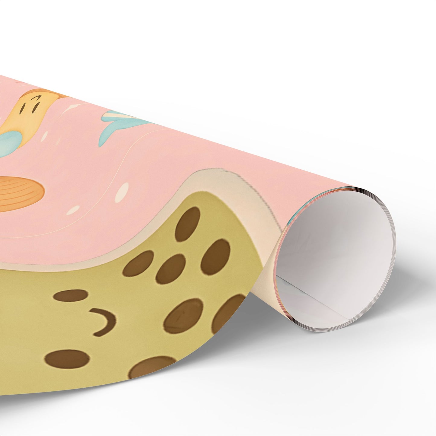 Sweet Treats Kawaii Wrapping Paper – Donuts, Boba, Cupcakes & Candy on Pink