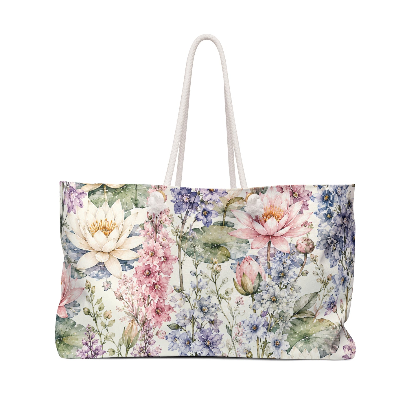 Floral Watercolor Weekender Bag