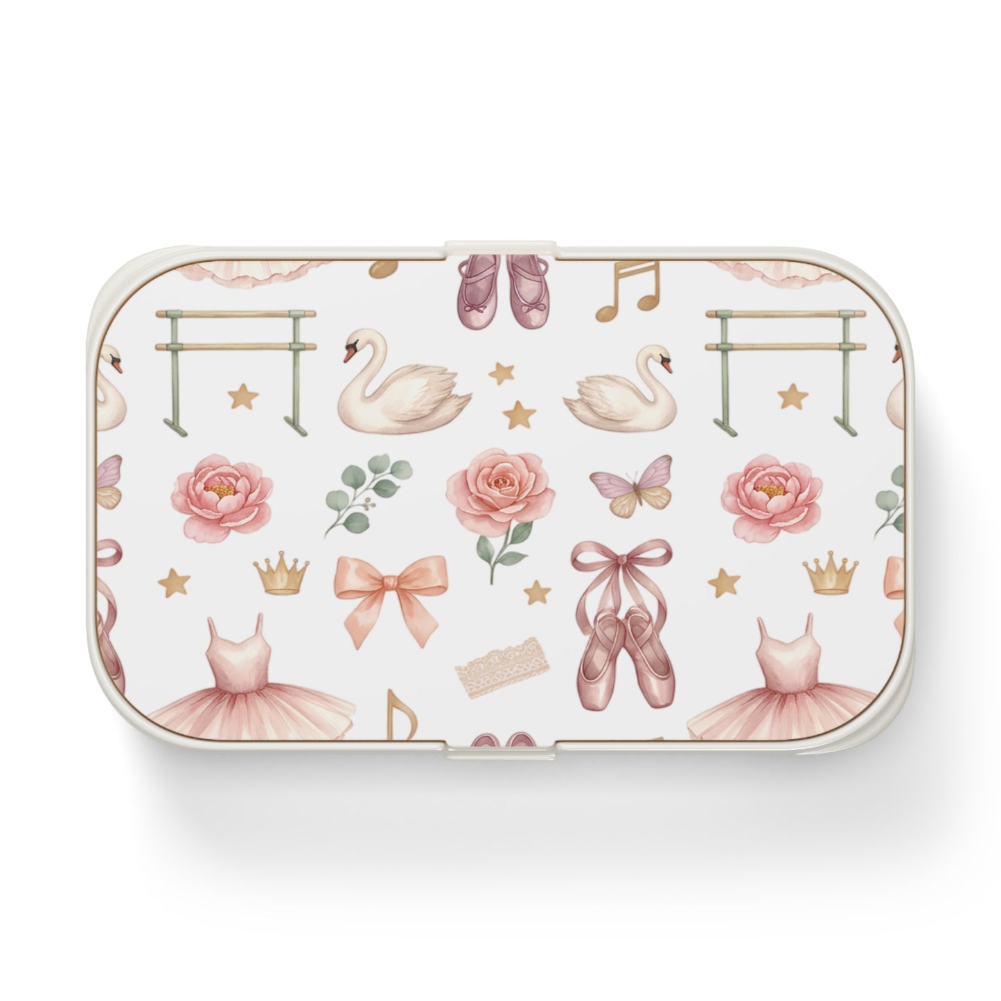 Ballet-Themed Bento Lunch Box – Swan, Tutu & Ballerina Accessories Pattern