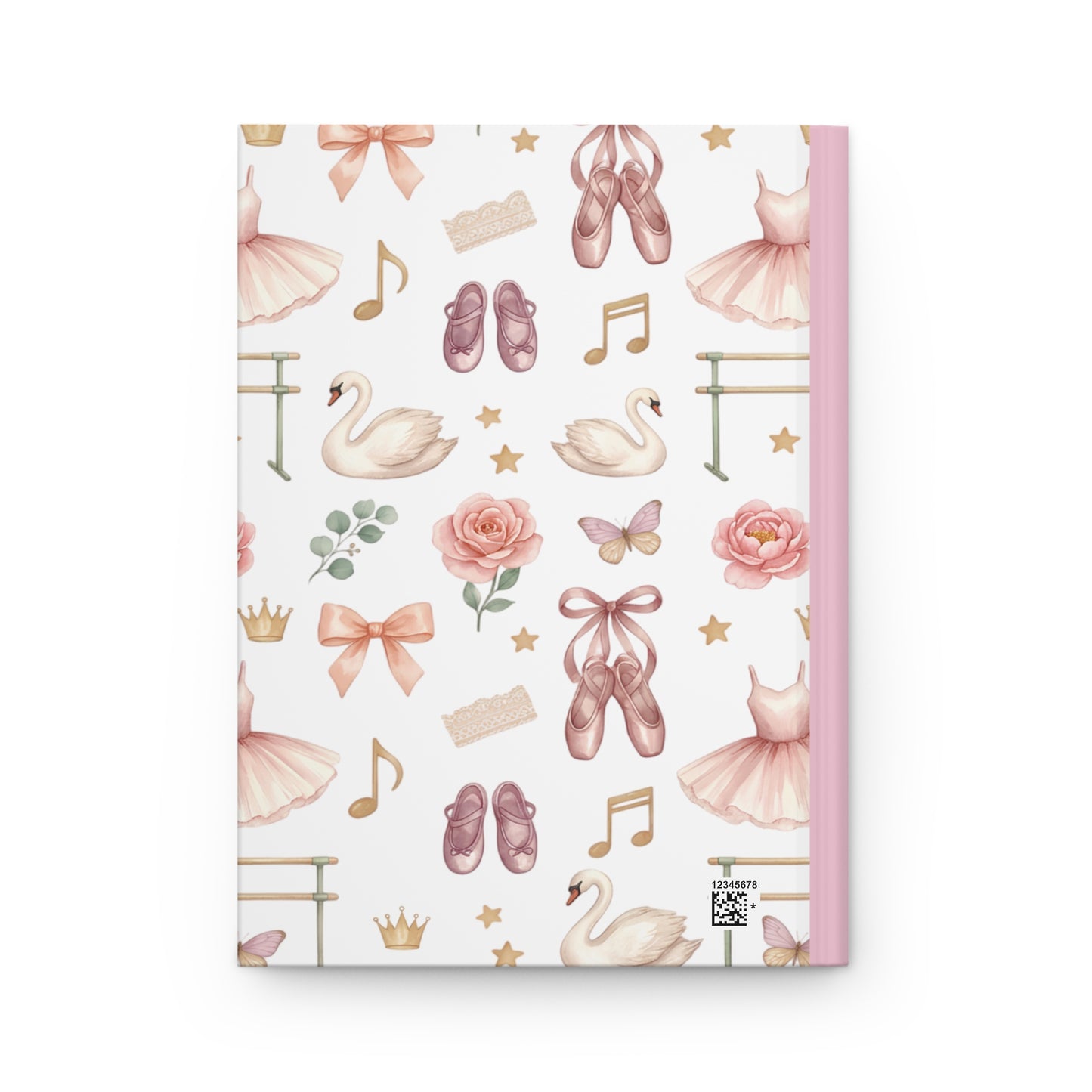 Ballet Dreams Hardcover Journal — Pink Swan, Tutu & Pointe Shoe Notebook