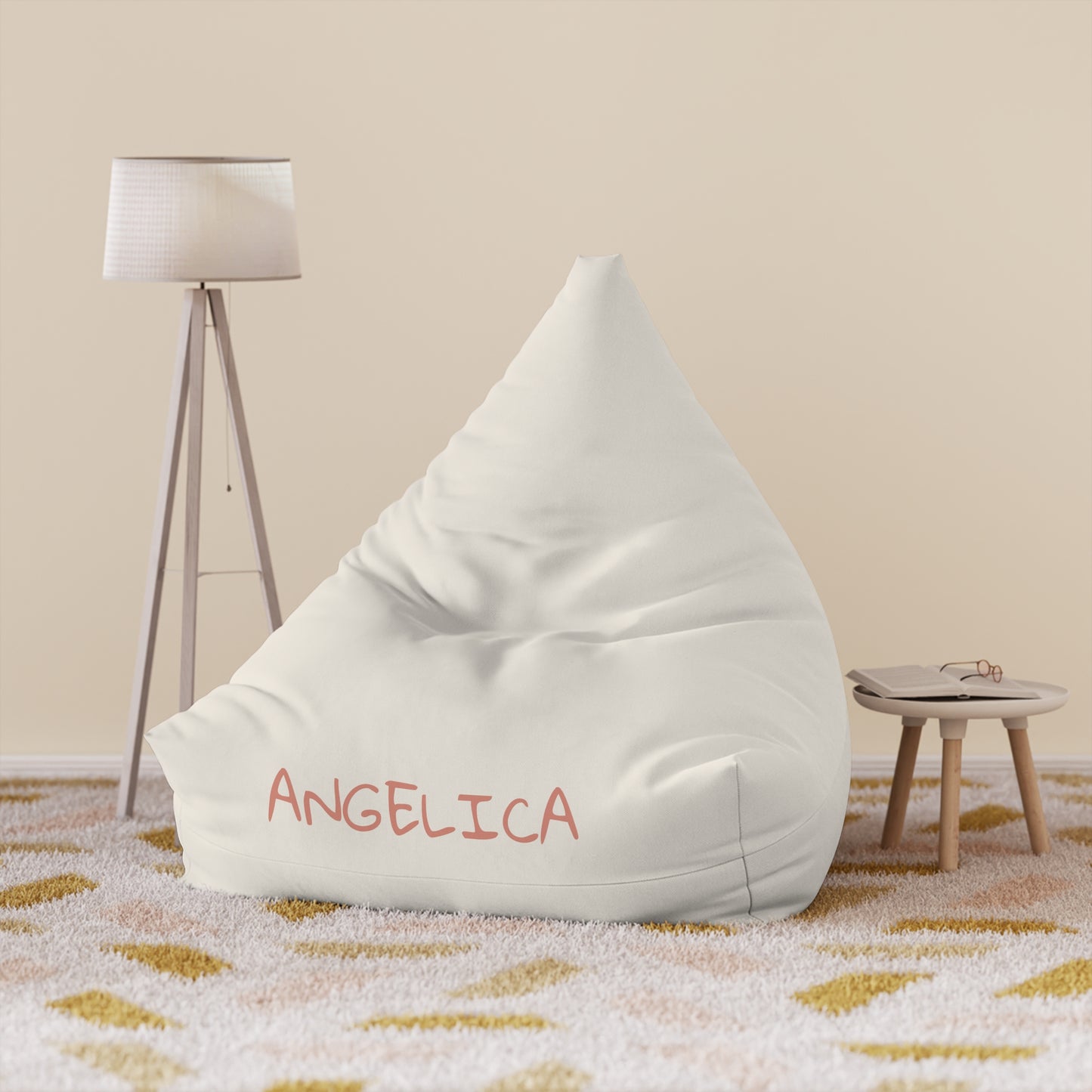 Personalized Bean Bag Cover — Name 'Angelica'