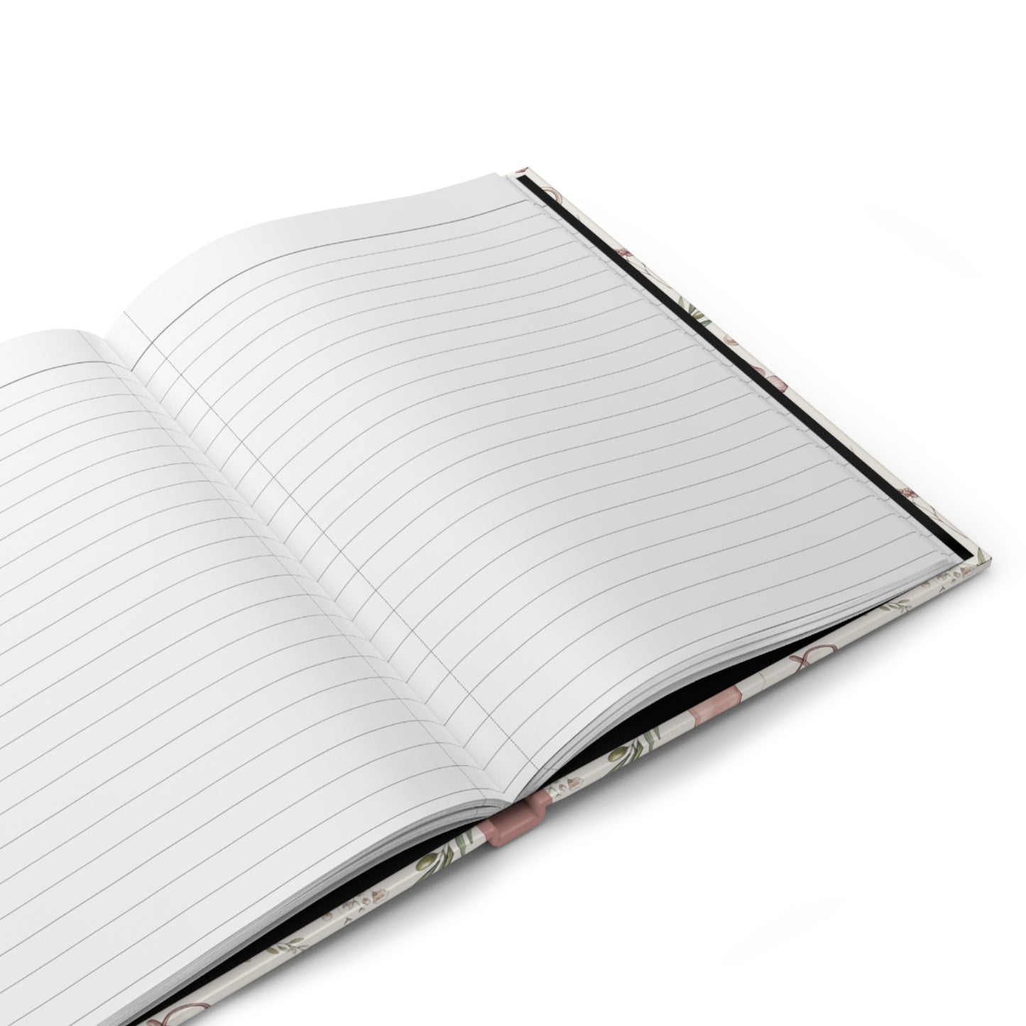 Reading Journal — Hardcover Notebook with Cozy Book & Tea Pattern