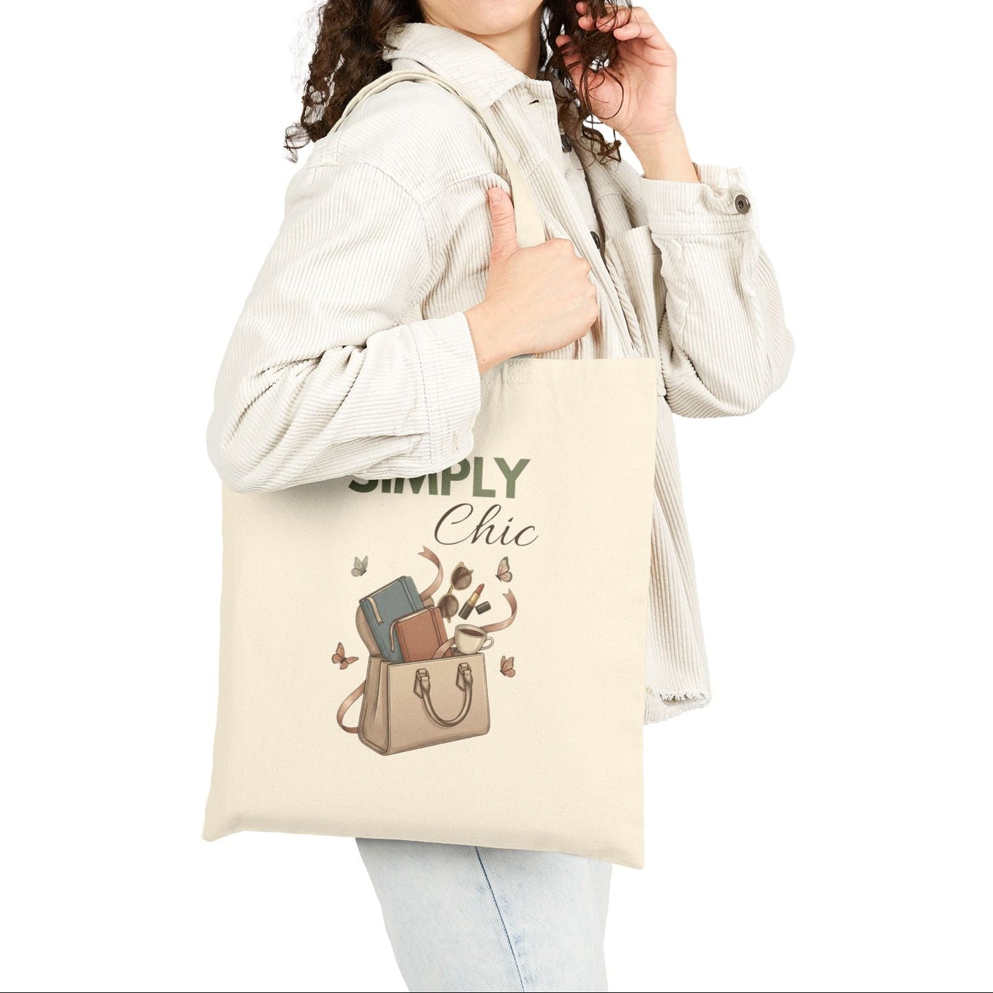 Tote Bag — "Simply Chic" Canvas Tote | Stylish Everyday Reusable Bag