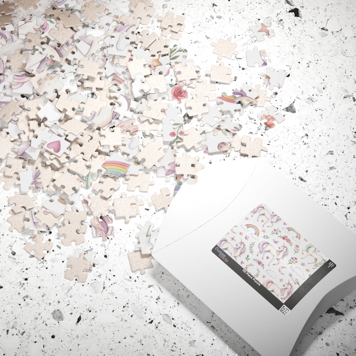 Unicorn Dreams Jigsaw Puzzle — Pastel Rainbow & Floral 110–1014 Piece