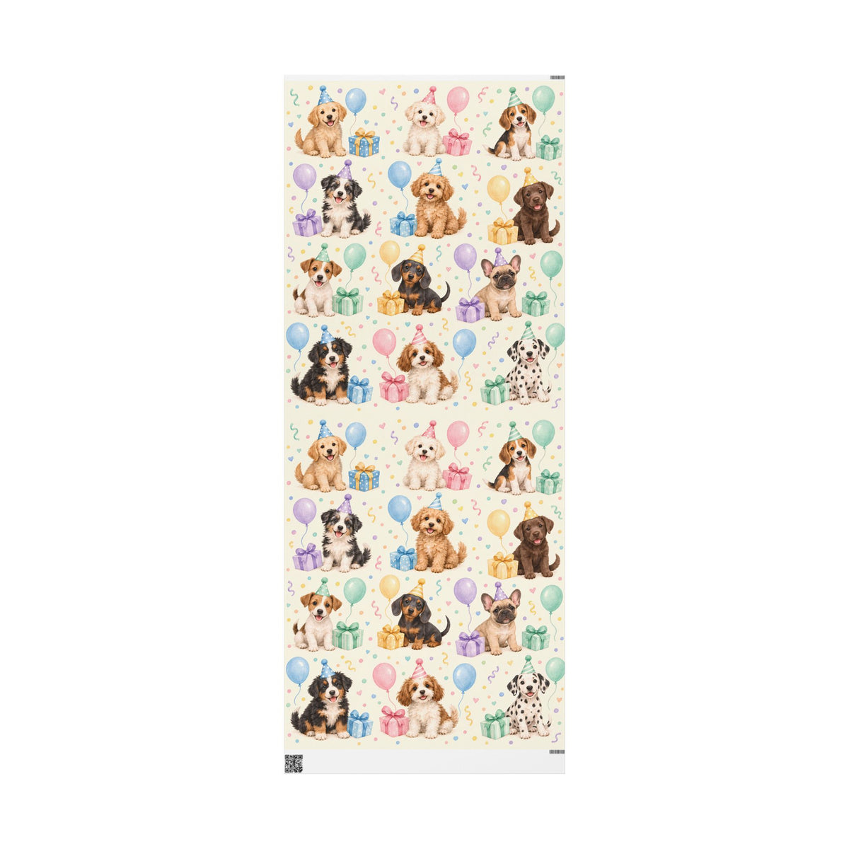 Dog Birthday Wrapping Paper — Cute Puppy Party Gift Wrap