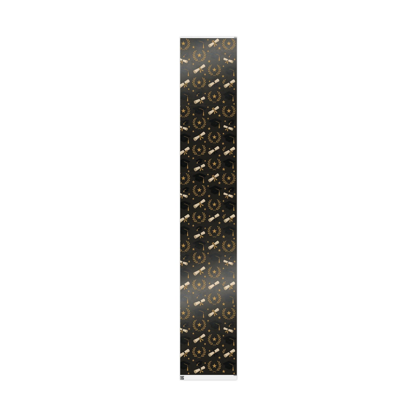 Graduation Celebration Wrapping Paper – Diplomas, Caps & Gold Laurel Accents