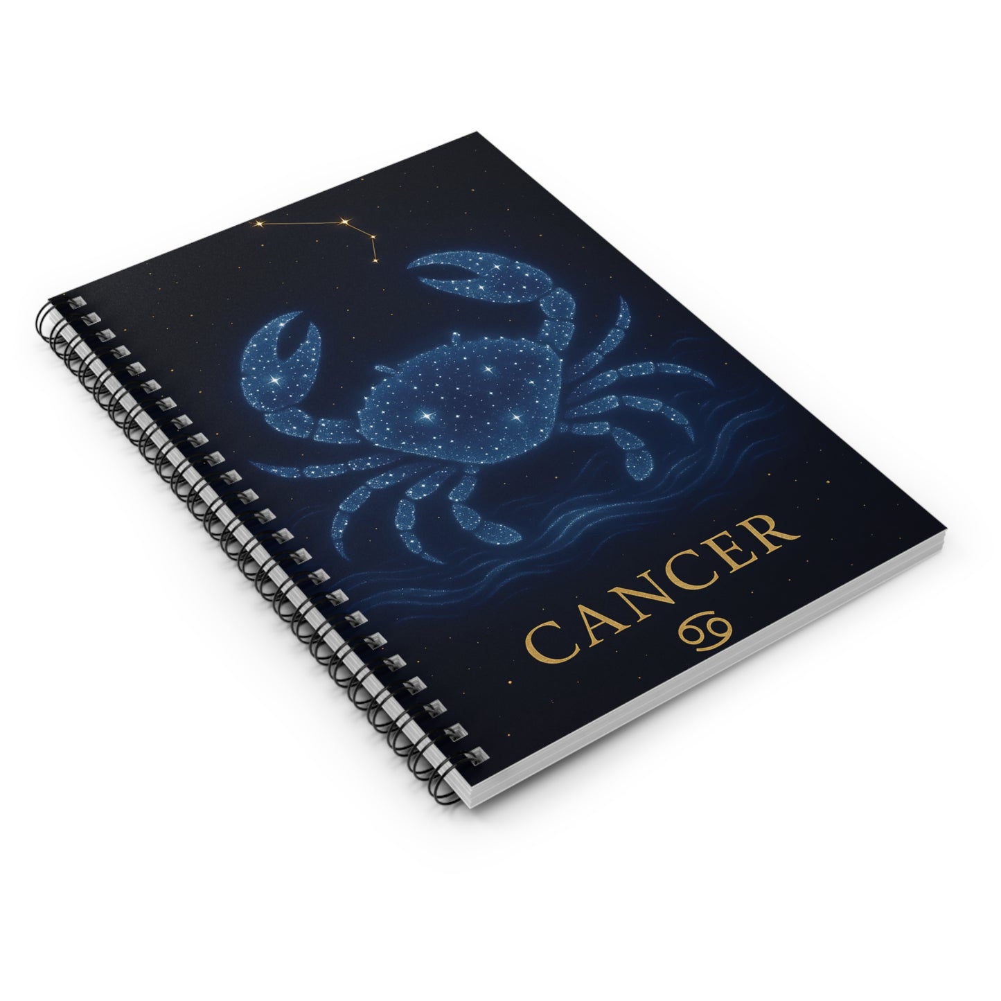 Cancer Zodiac Galaxy Spiral Notebook – Celestial Crab Constellation Astrology Journal (6" x 8", 118 Pages)