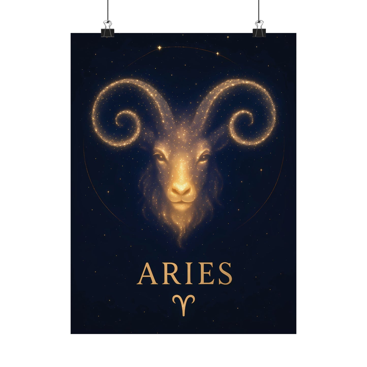 Aries Zodiac Constellation Matte Poster – Celestial Astrology Wall Art Print (Multiple Sizes)