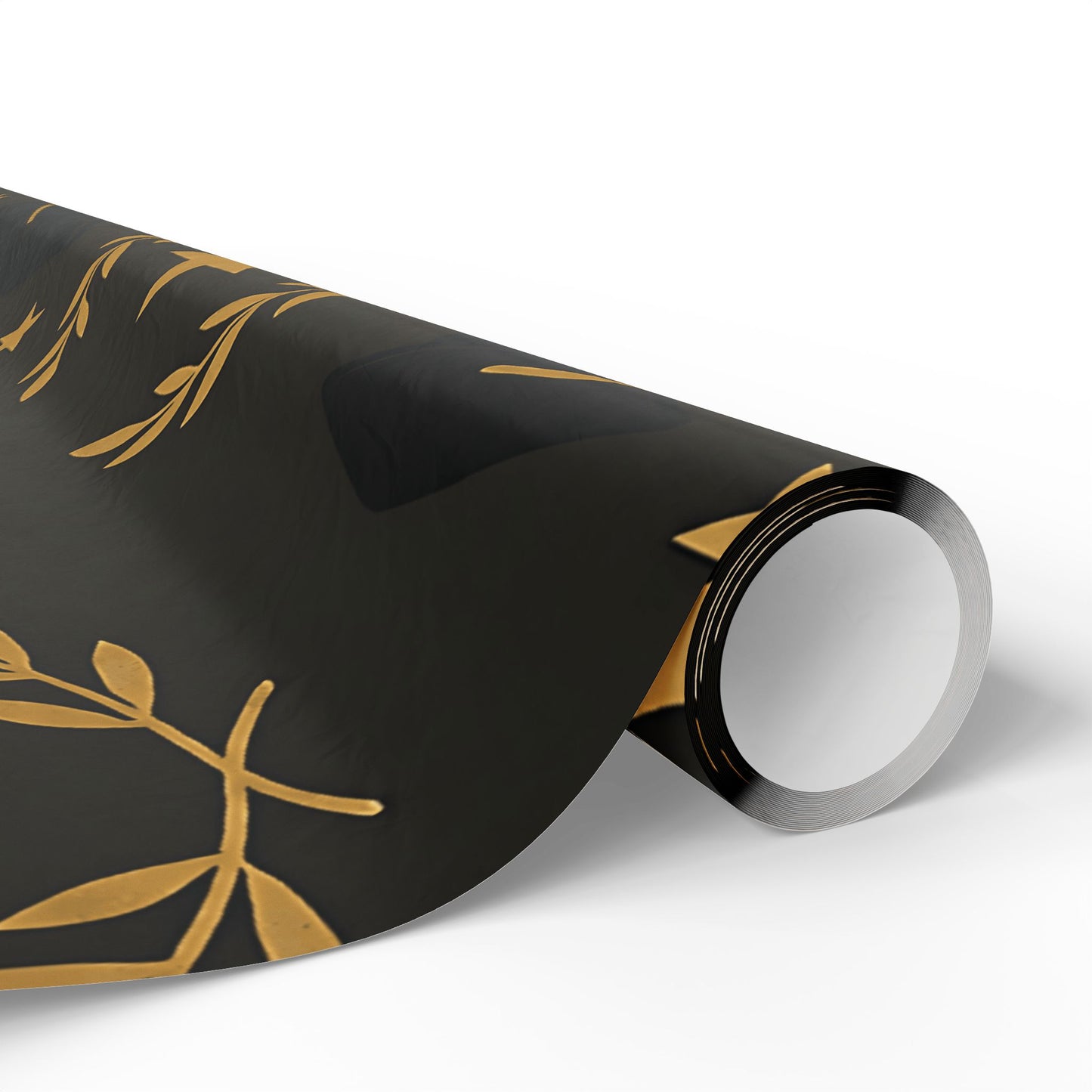 Graduation Celebration Wrapping Paper – Diplomas, Caps & Gold Laurel Accents