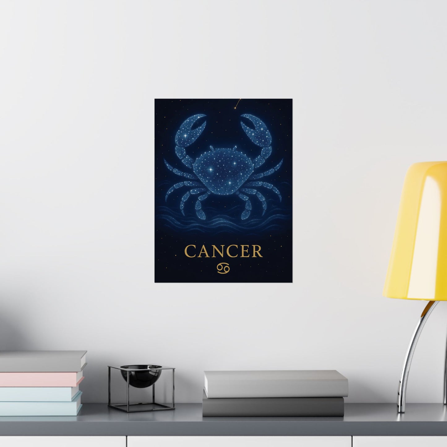 Cancer Zodiac Constellation Matte Poster – Celestial Astrology Wall Art Print (Multiple Sizes)
