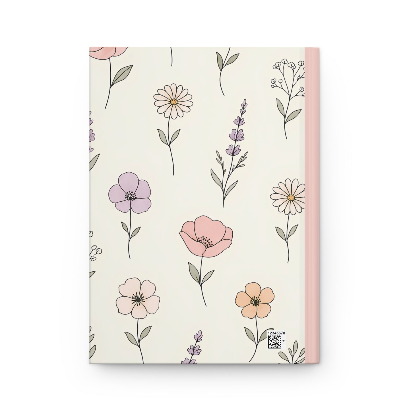 Floral Meadow Hardcover Journal — Pastel Wildflower Notebook for Notes & Gratitude