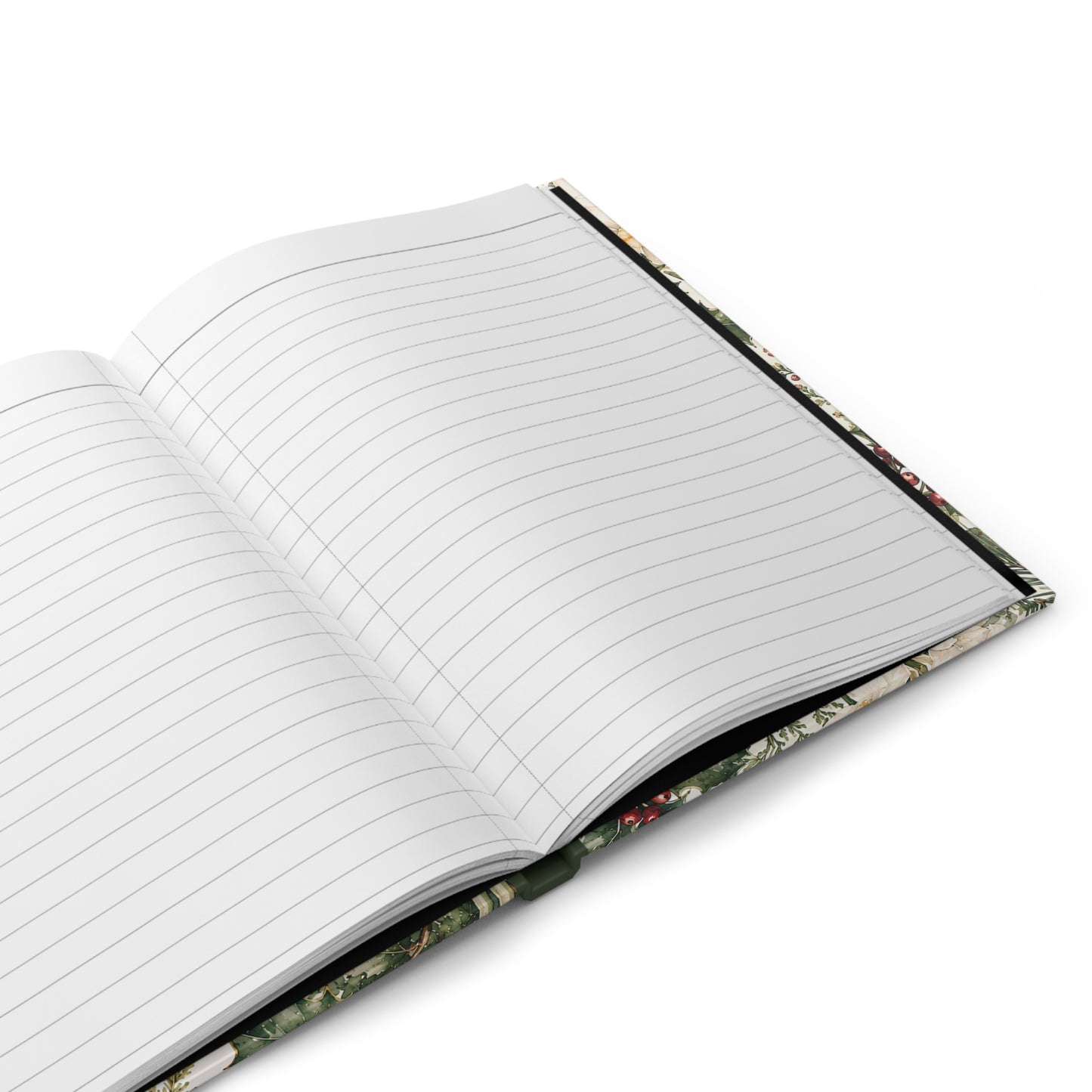 Hardcover Journal — Personalized Botanical Holiday Floral Notebook (Name: Elizabeth)