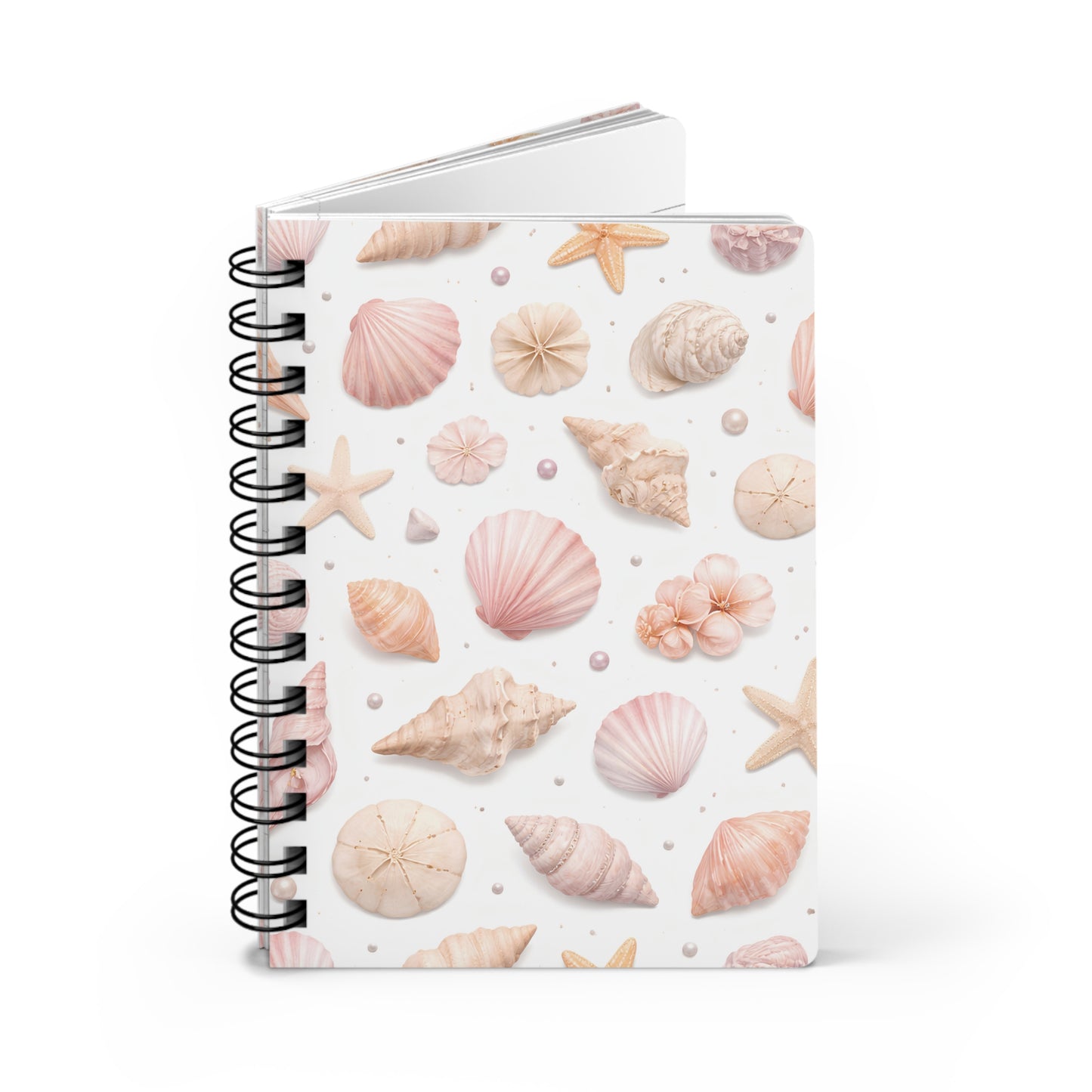 Seashell Spiral Journal — Coastal Shell Pattern Notebook for Beach Lovers