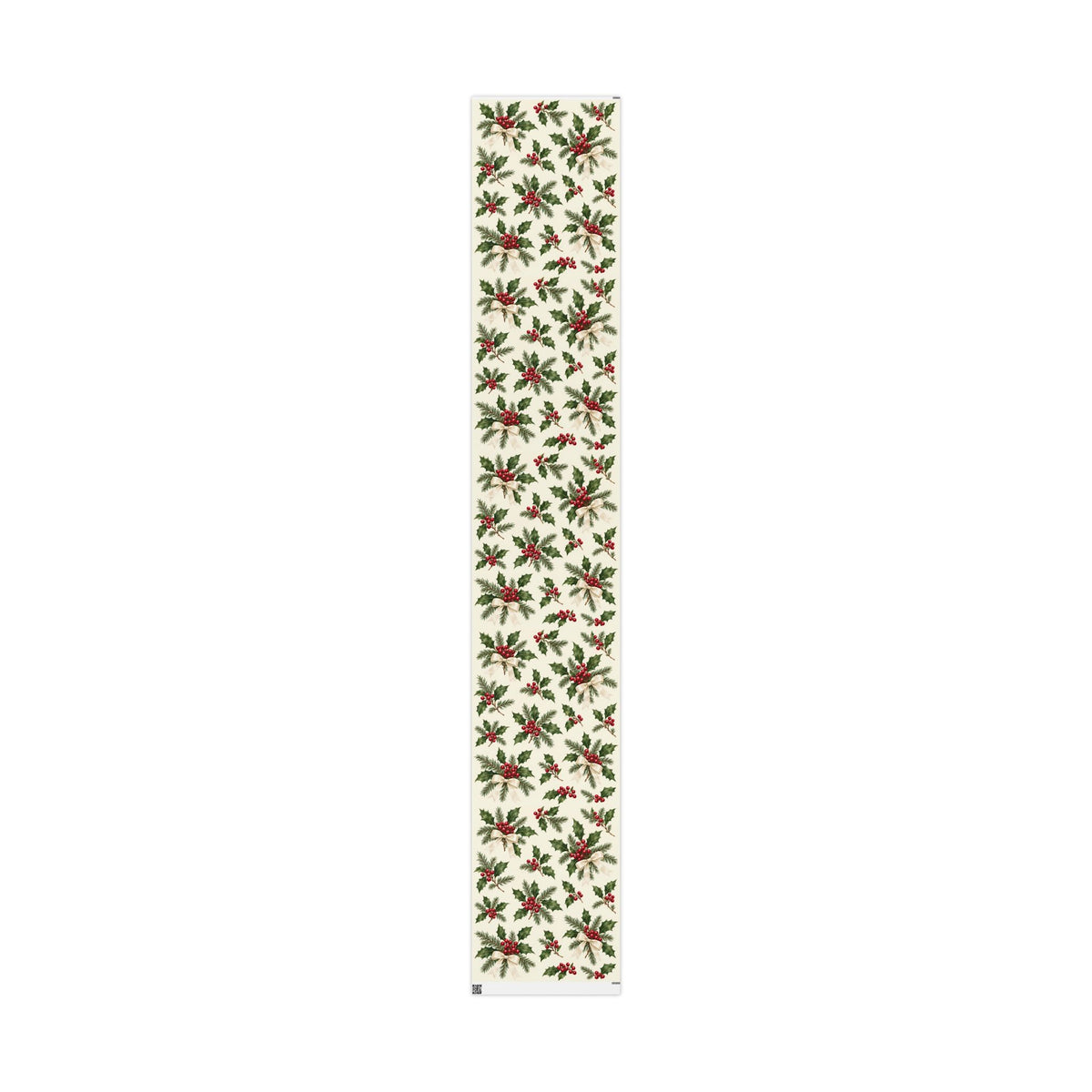 Christmas Pine & Holly Gift Wrapping Paper Roll