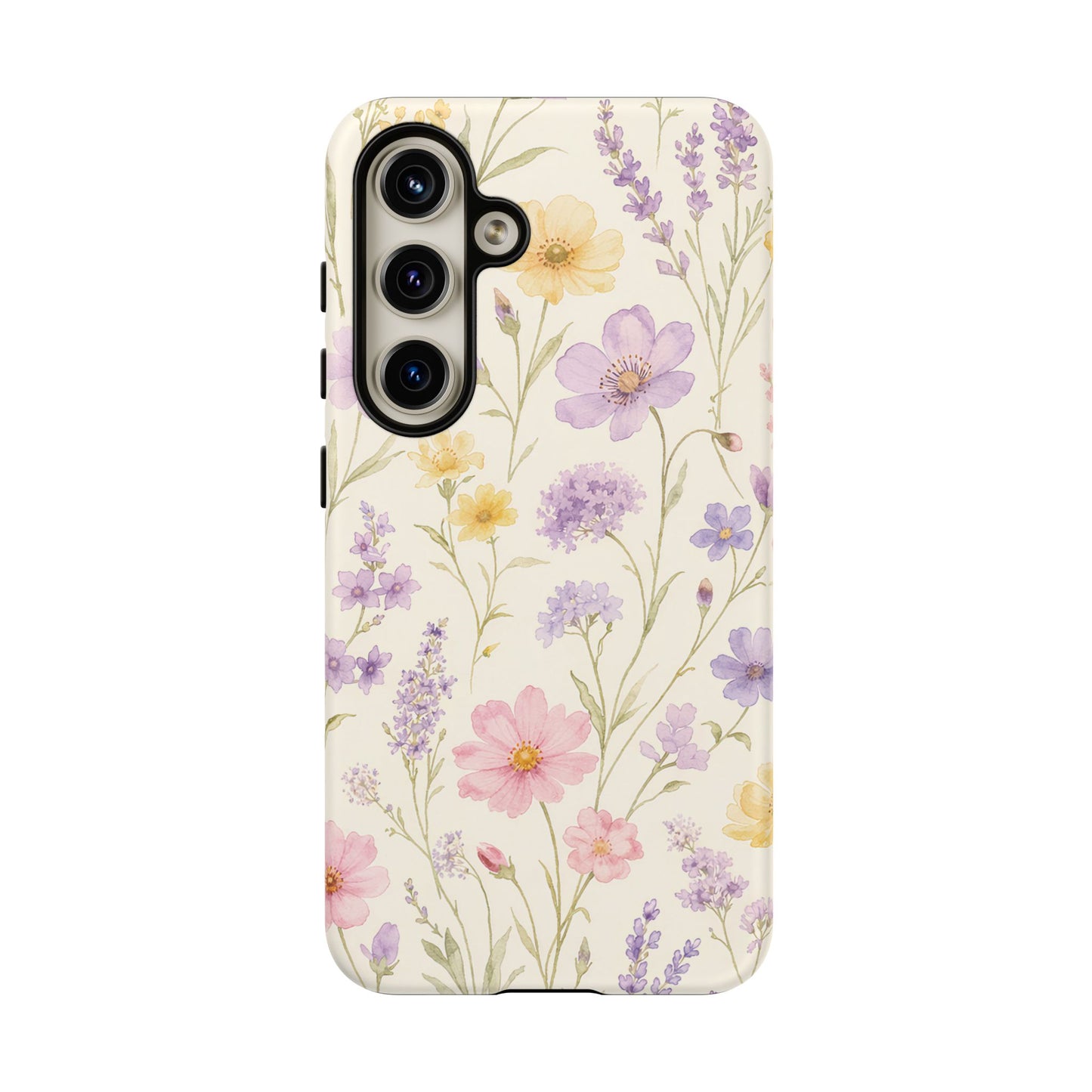 Floral Field Tough Case — Pastel Wildflower Protective Phone Cover