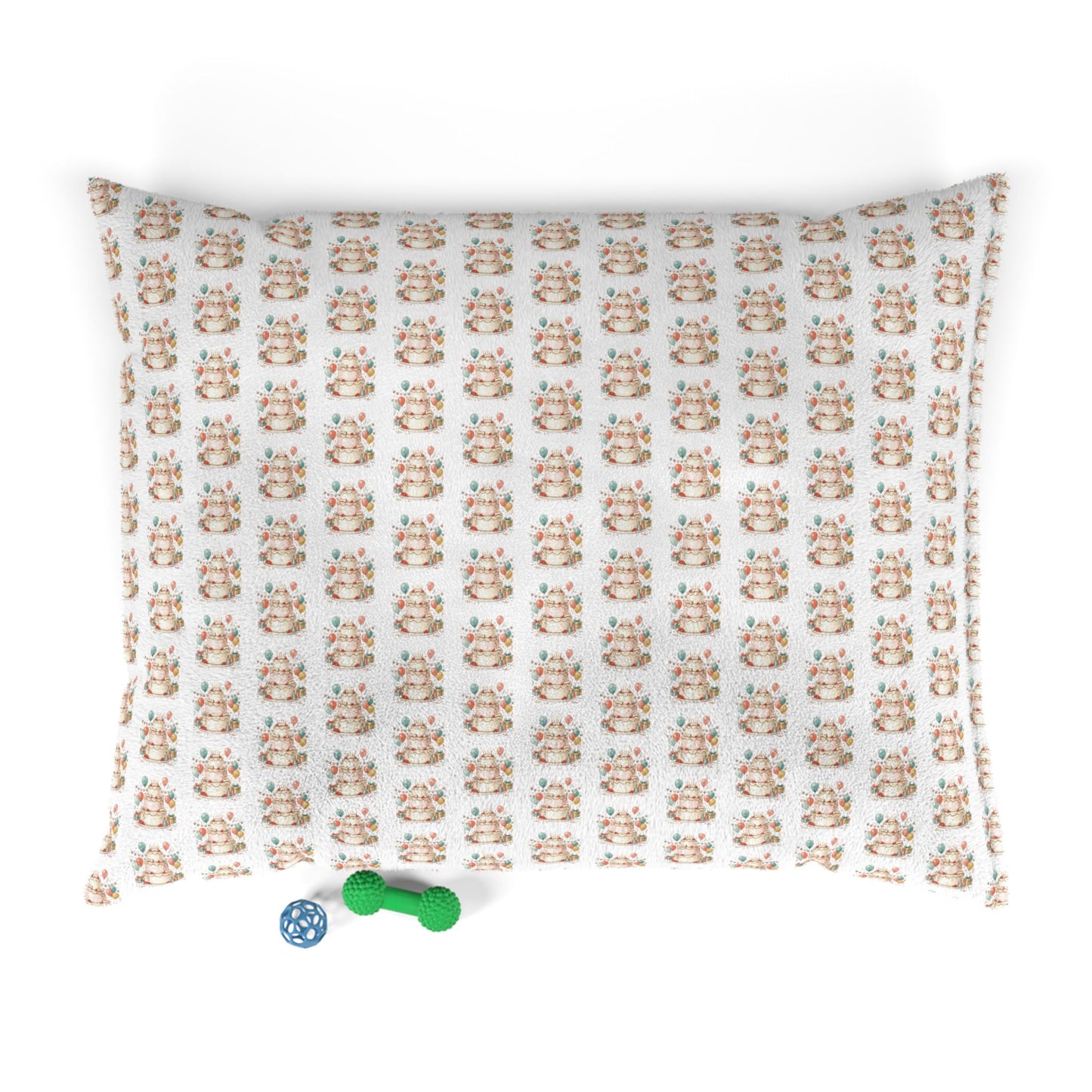 Birthday Cake Pet Bed - Festive Balloon Dog Bed Cushion