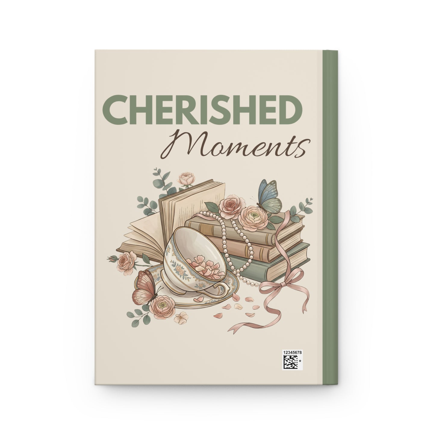Cherished Moments Hardcover Journal — Vintage Floral Keepsake Notebook