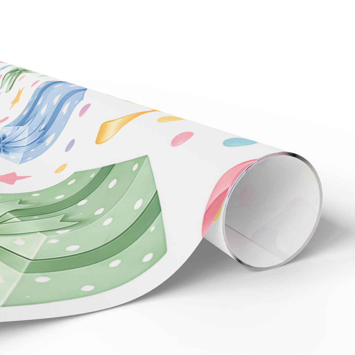 Birthday Confetti Gift Wrap — Colorful Party Wrapping Paper Roll