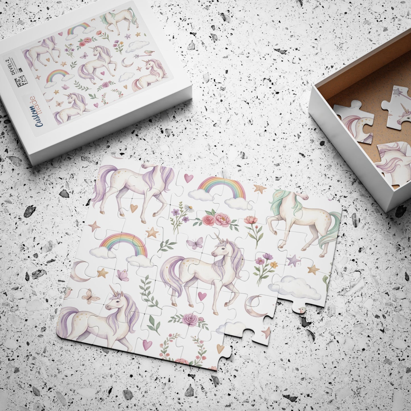 Unicorn Rainbow Kids Puzzle — 30-Piece Toddler Jigsaw for Preschool Playtime