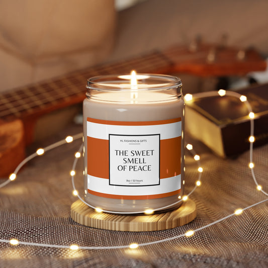The Sweet Smell of Peace Soy Candle - Burnt Orange Label
