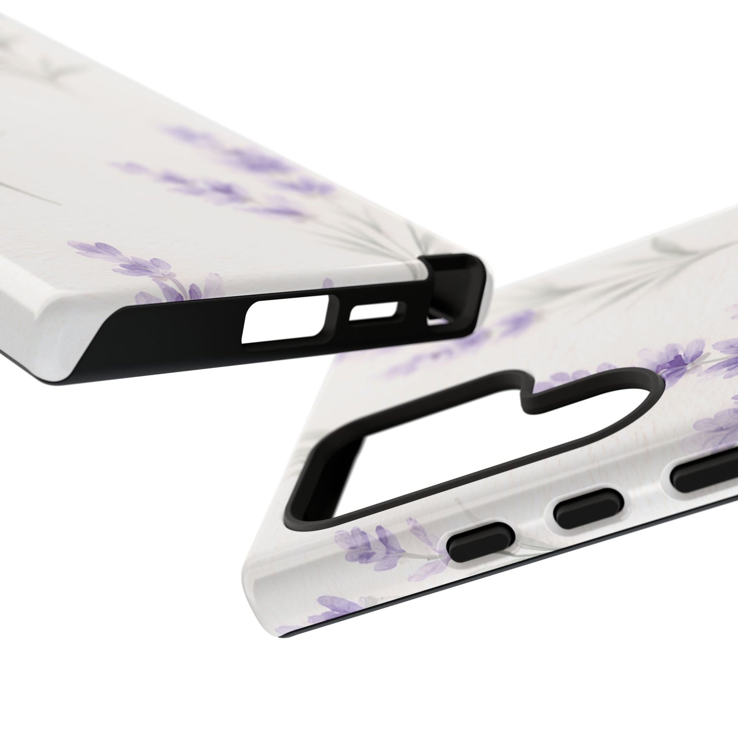 Lavender Floral Phone Case — Protective Tough Case with Purple Botanical Print