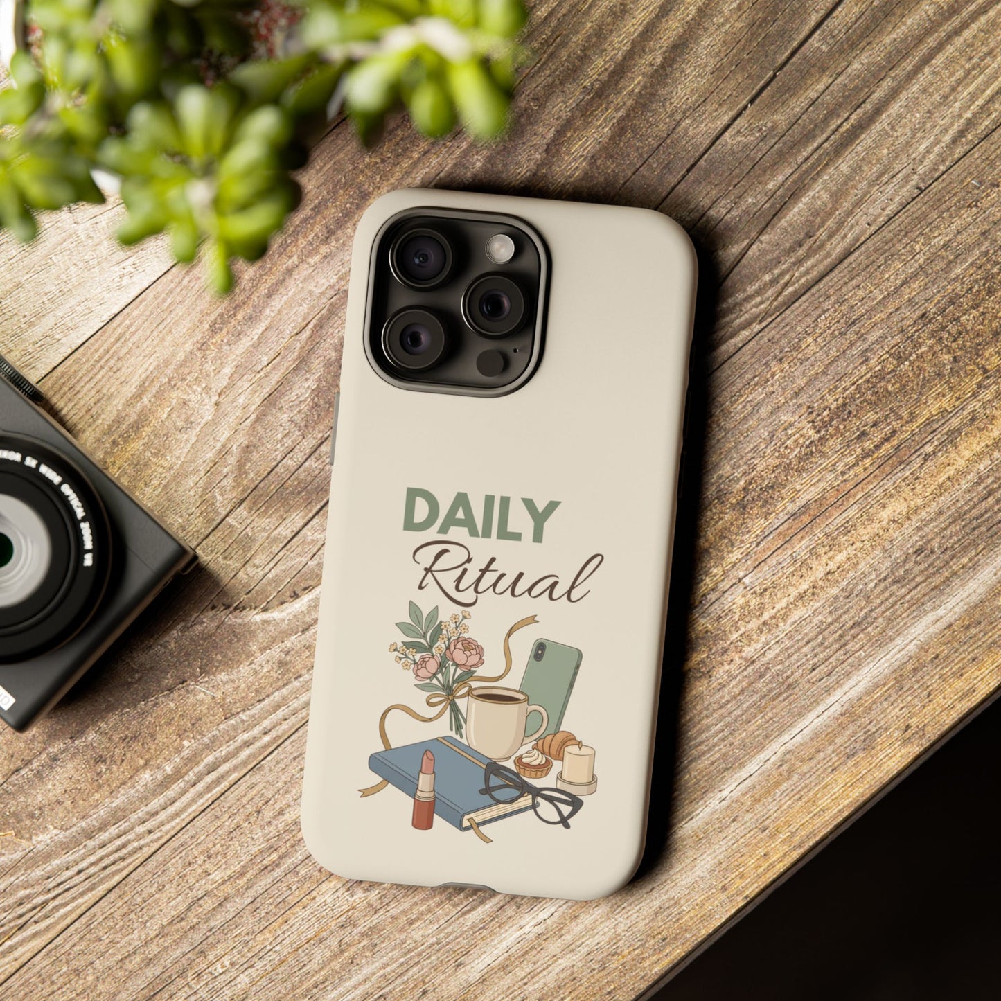 Daily Ritual Phone Case — Cozy Morning Coffee & Self-Care Design