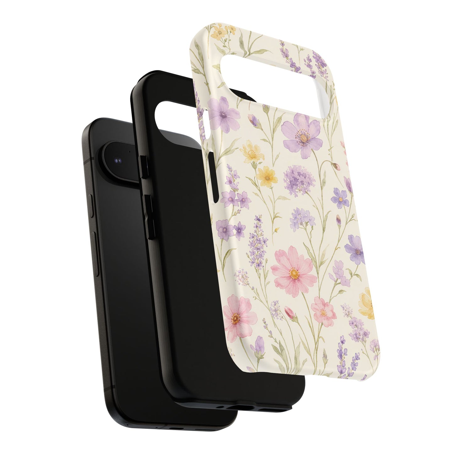Floral Field Tough Case — Pastel Wildflower Protective Phone Cover