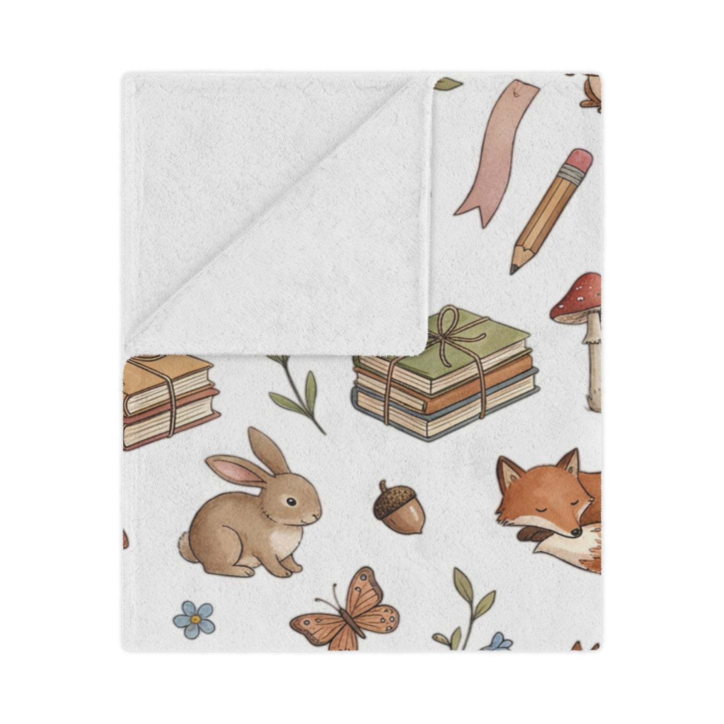Cozy Woodland Storybook Minky Blanket