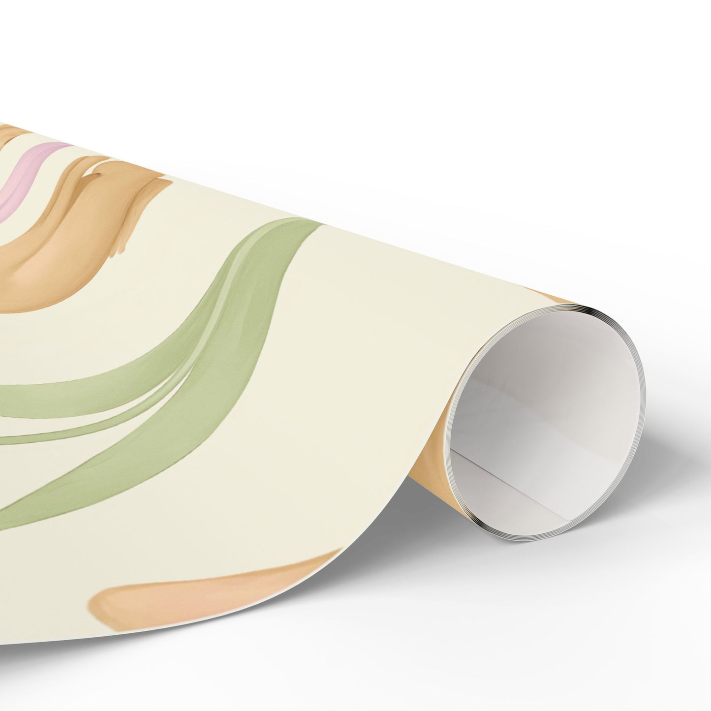 Pastel Easter Wrapping Paper – Bunnies, Eggs, Tulips & Butterflies on Cream Background