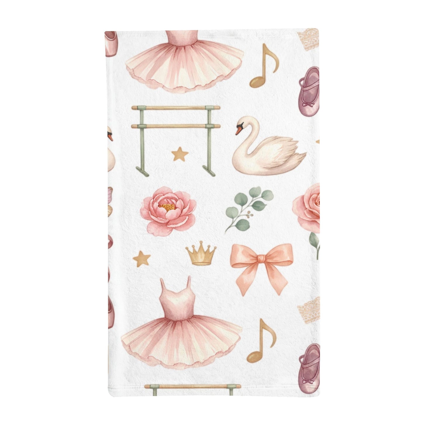Ballet Dreams Minky Sleeping Bag — Pink Tutu Swan Pattern for Kids