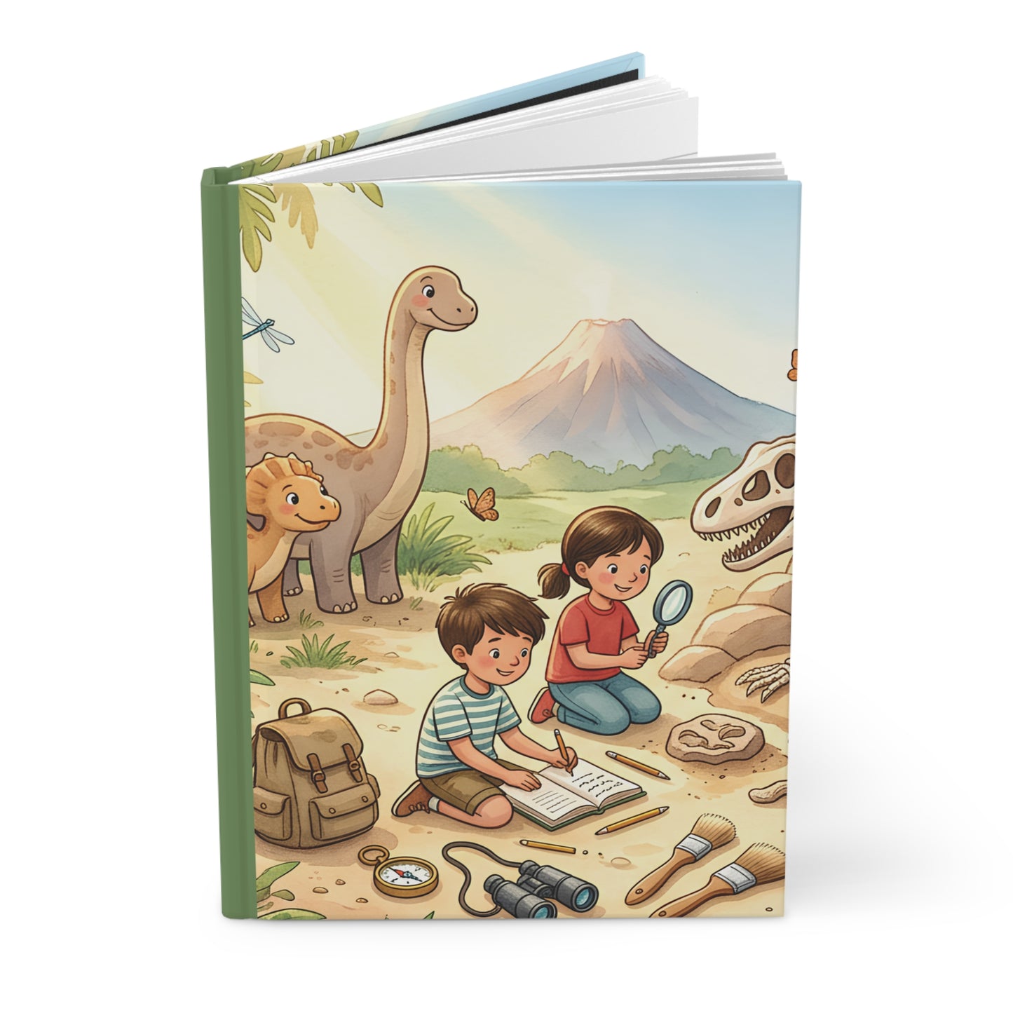 Dinosaur Adventure Hardcover Journal — Kids' Paleontology Notebook