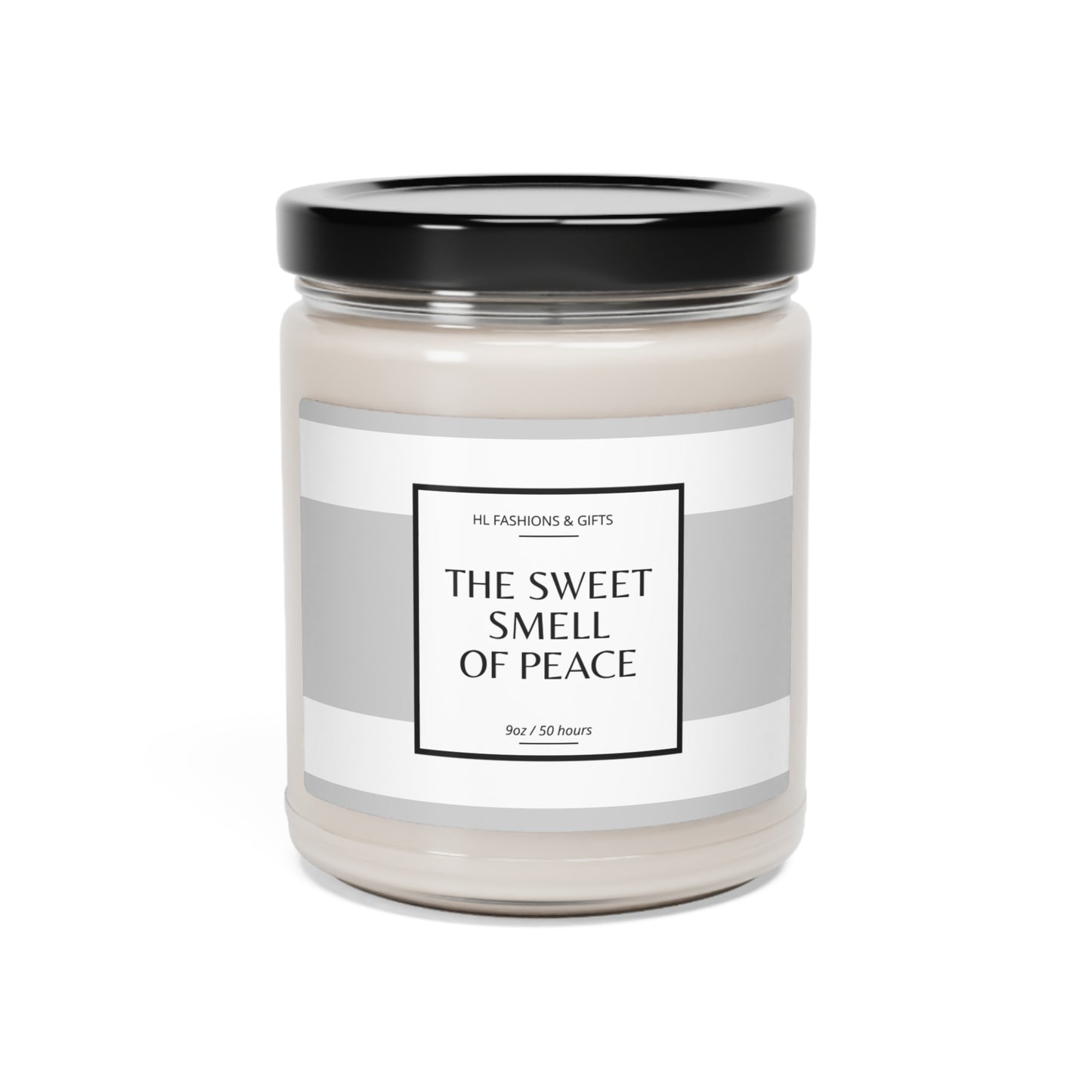 The Sweet Smell of Peace Soy Candle - Soft Gray Label