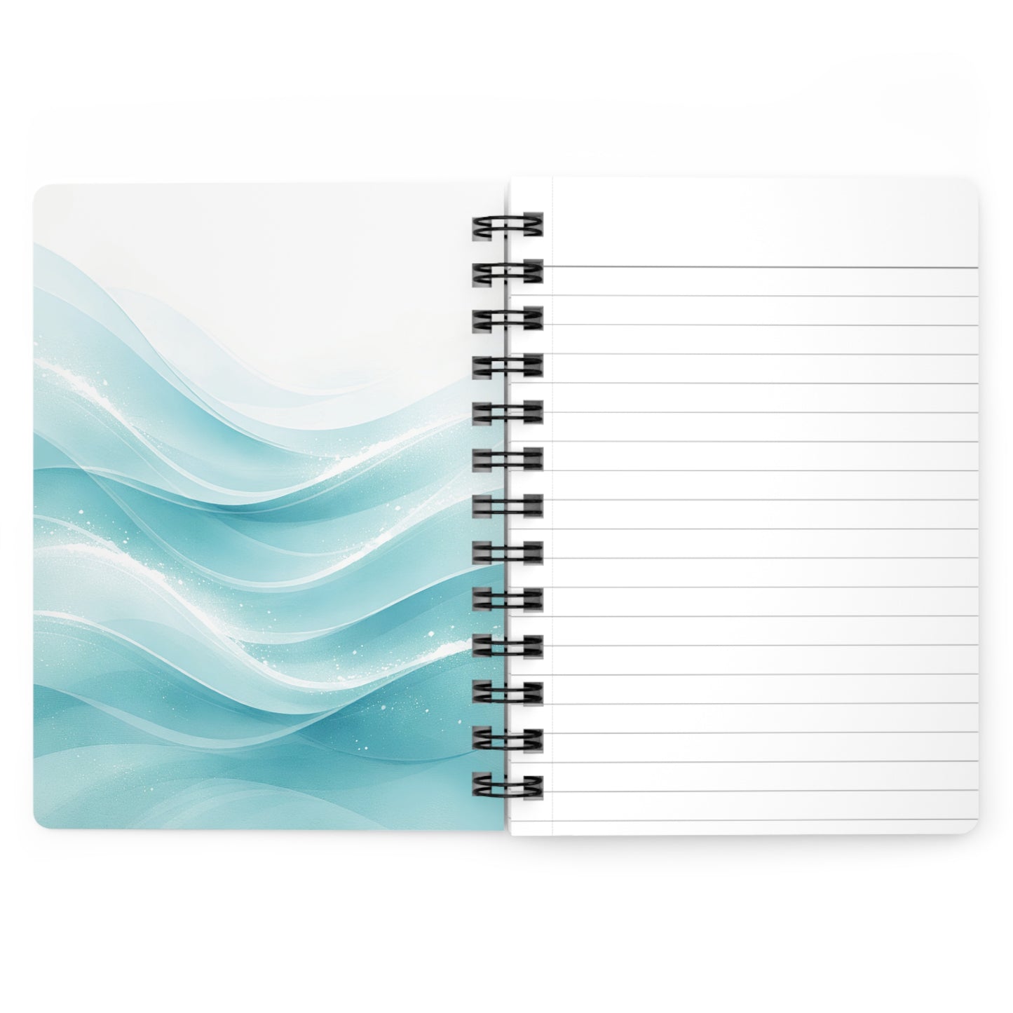 Sea Breeze Spiral Notebook — Wave Pattern Spiral-Bound Journal for Notes & Journaling
