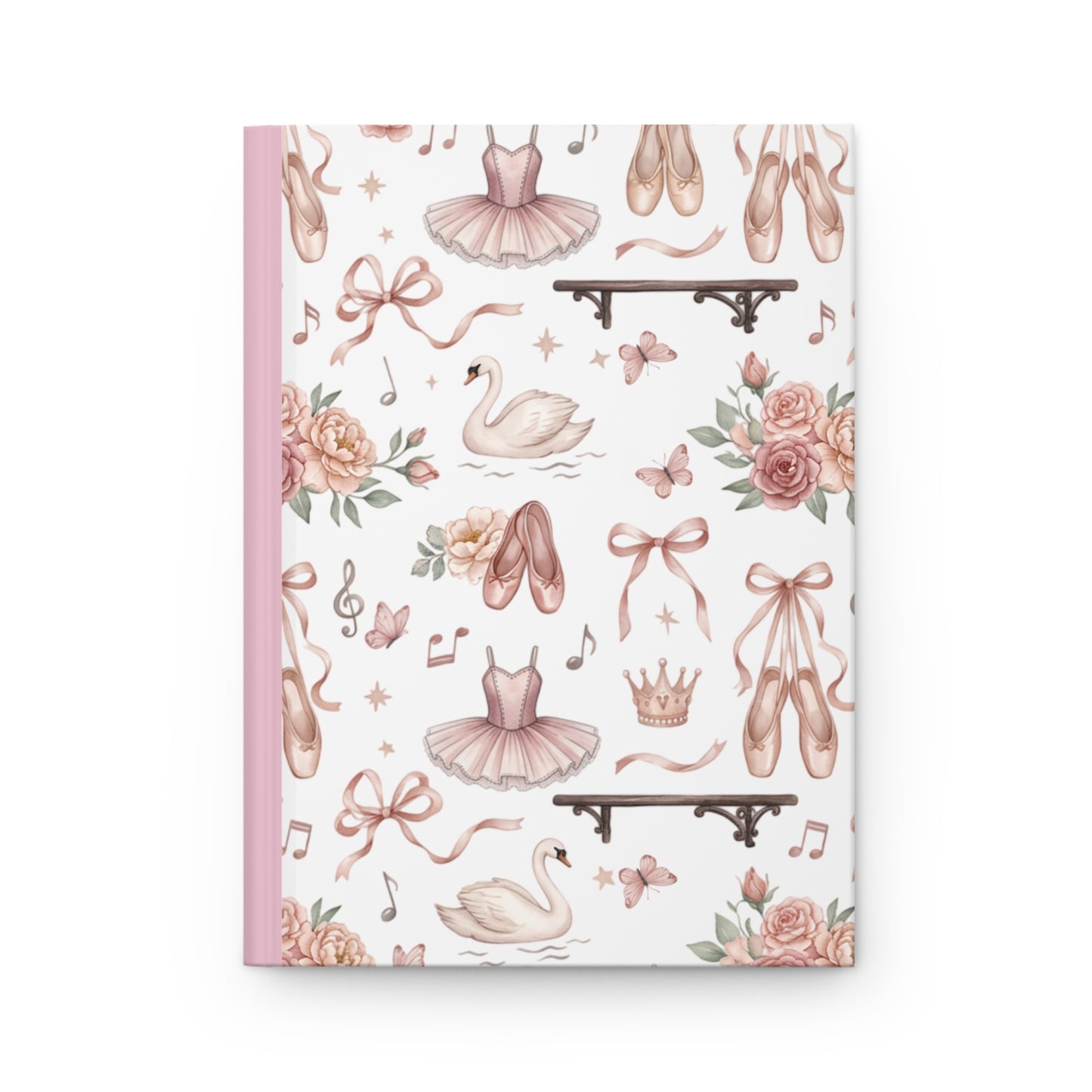 Ballet Dreams Hardcover Journal — Swan, Tutu & Pointe Shoe Notebook