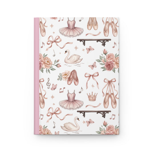 Ballet Dreams Hardcover Journal — Swan, Tutu & Pointe Shoe Notebook