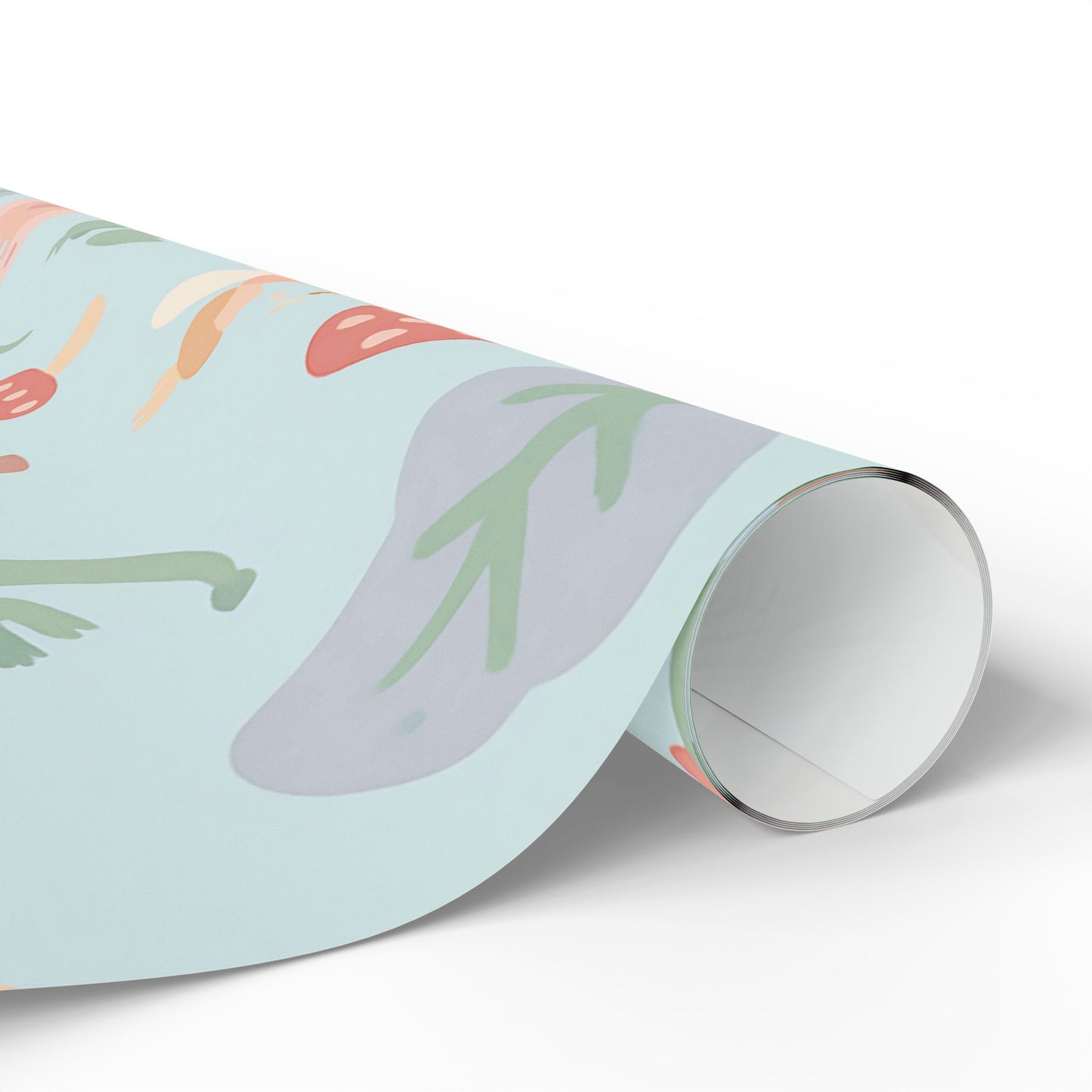 Whimsical Fairy Tale Wrapping Paper – Dragons, Fairies & Castles on Pastel Blue