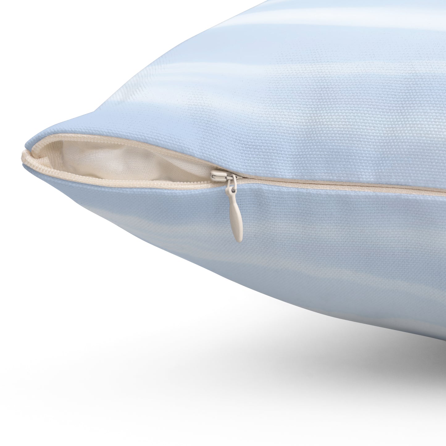 Coastal Watercolor Stripe Pillow — Soft Blue Ombre Decorative Throw Pillow