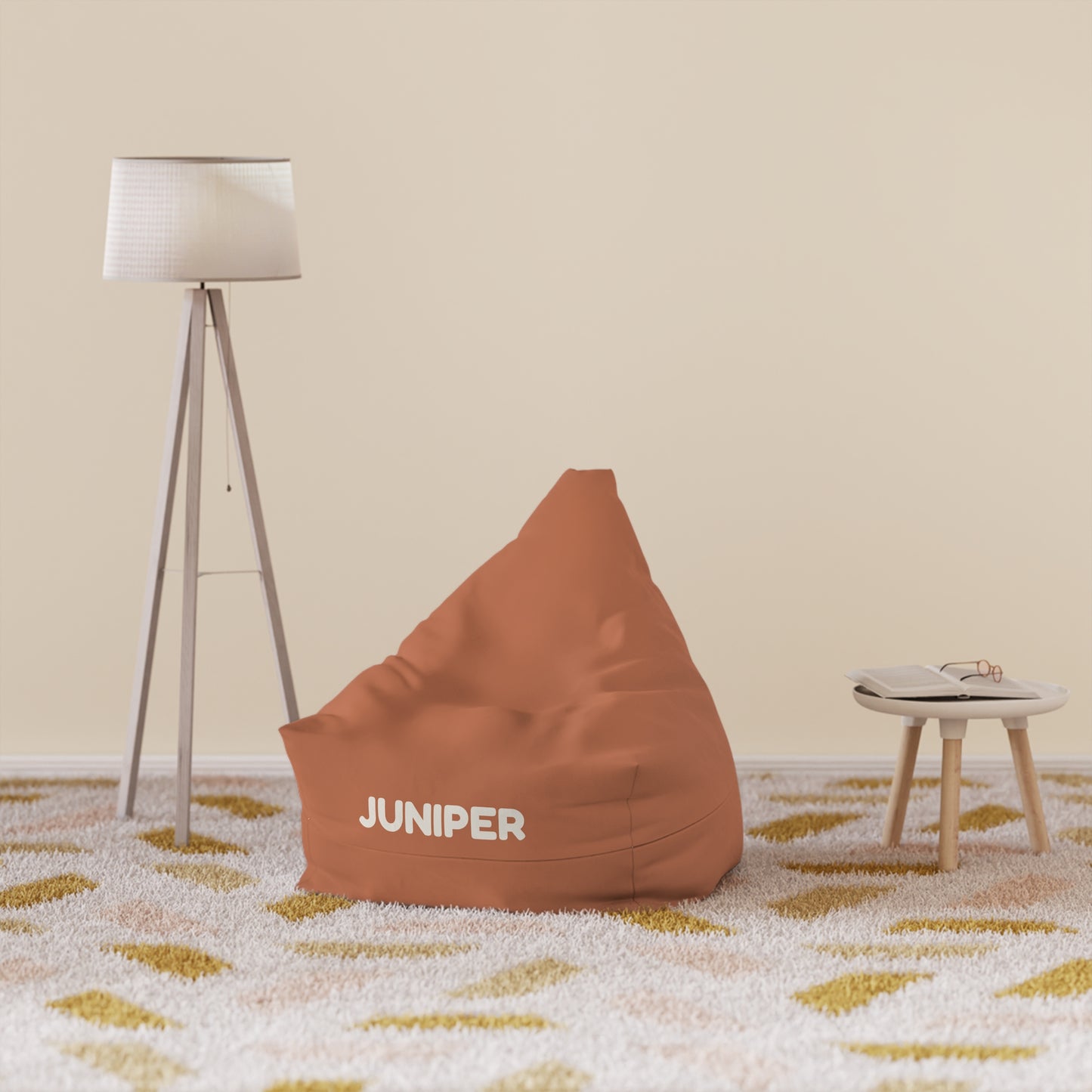 Juniper Terracotta Bean Bag Cover — Personalized Cozy Lounger Slipcover