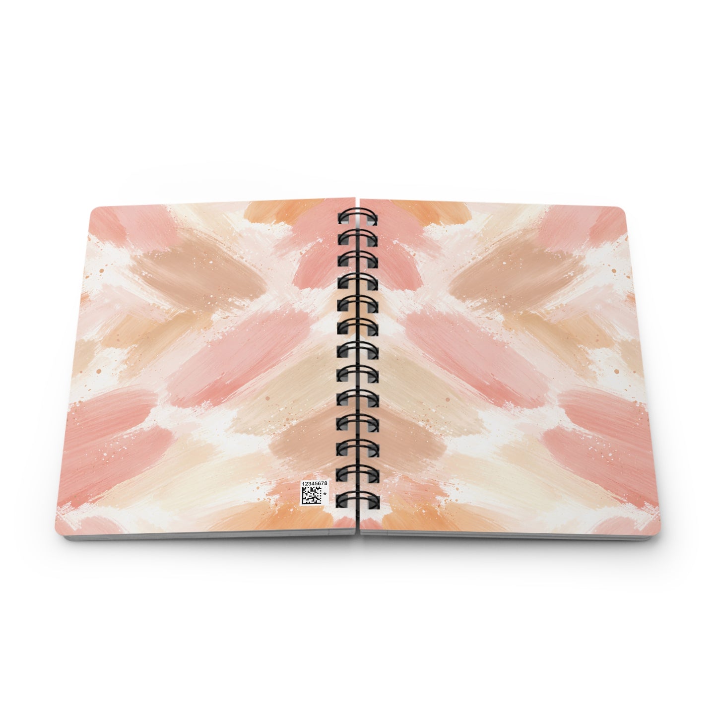 Blush Brushstroke Spiral Journal