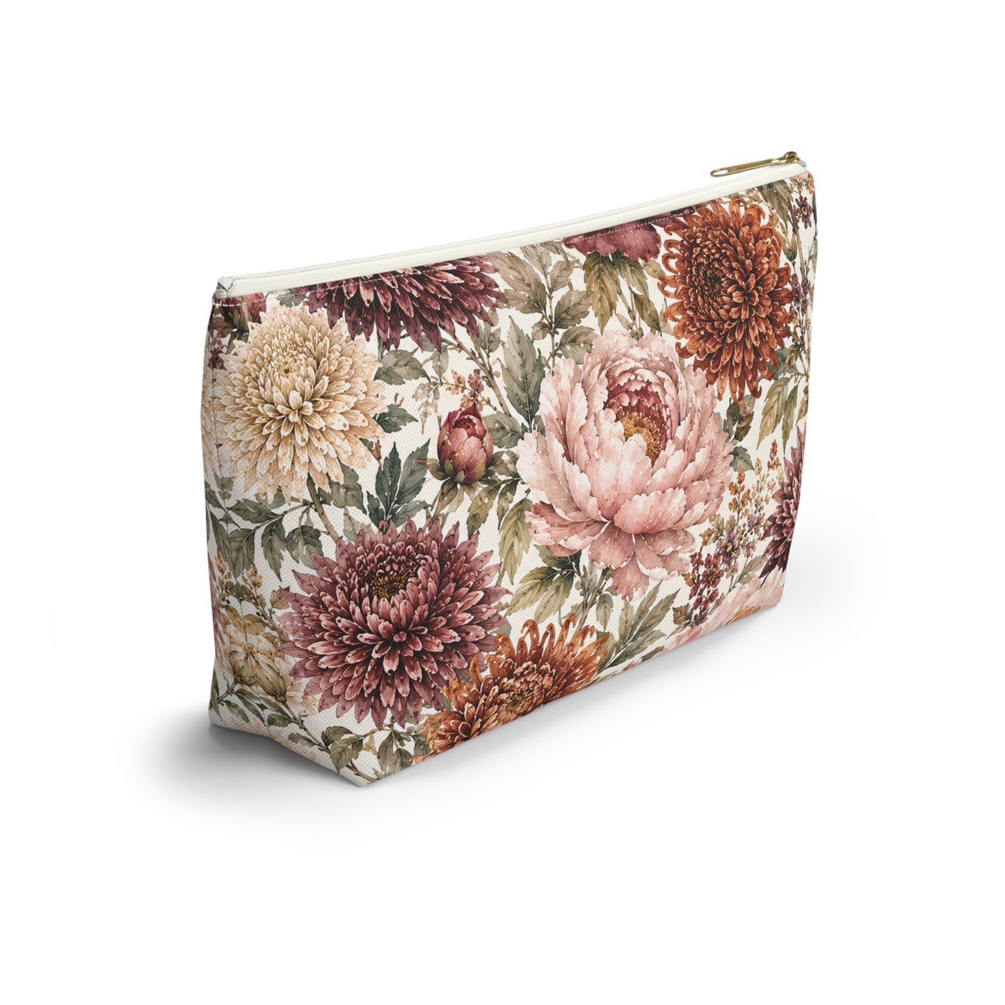 Floral Chrysanthemum Accessory Pouch