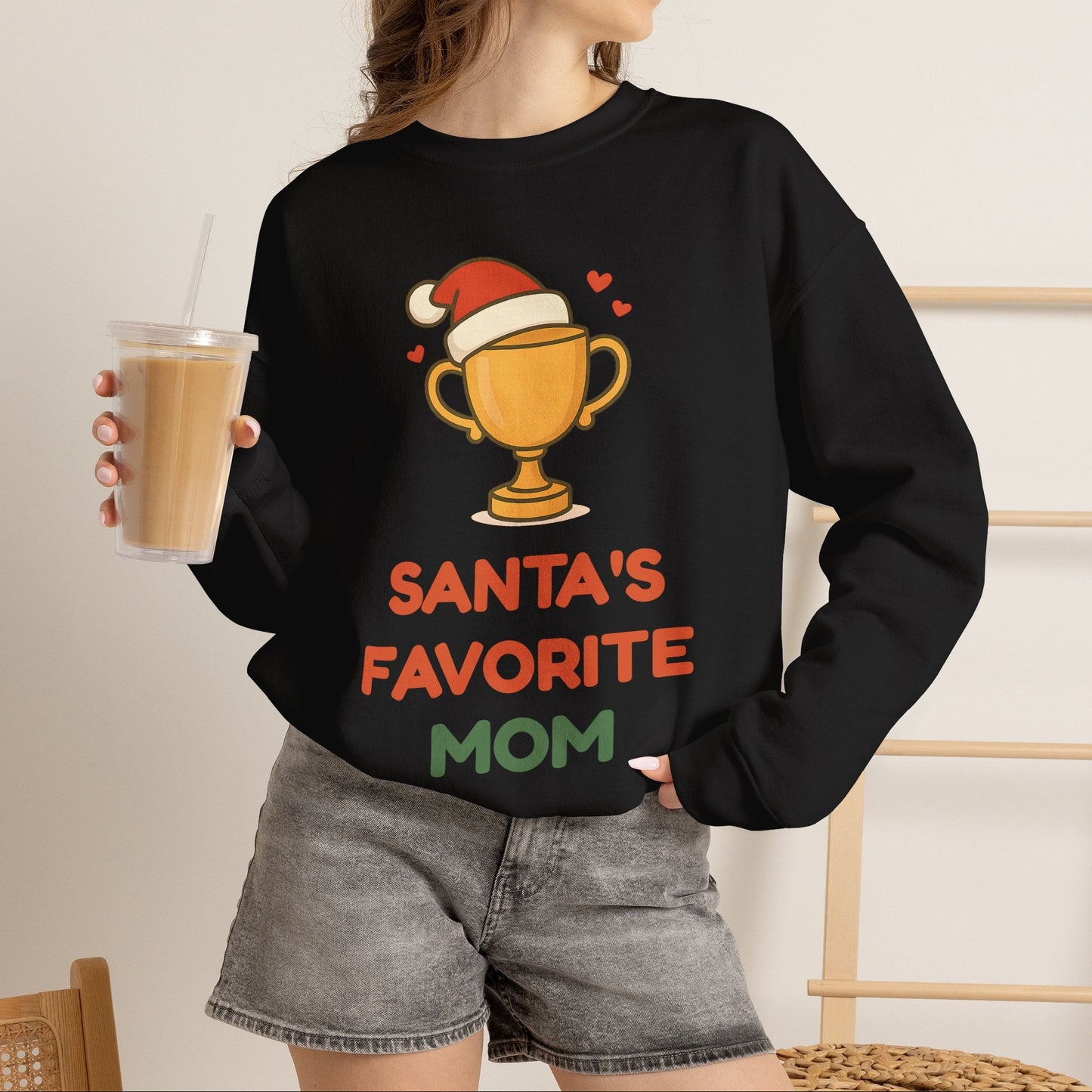 Santa's Favorite 'Mom' Sweatshirt