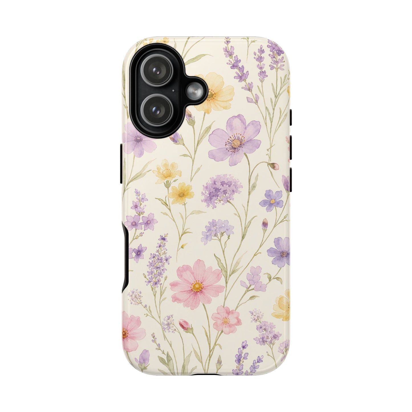 Floral Field Tough Case — Pastel Wildflower Protective Phone Cover