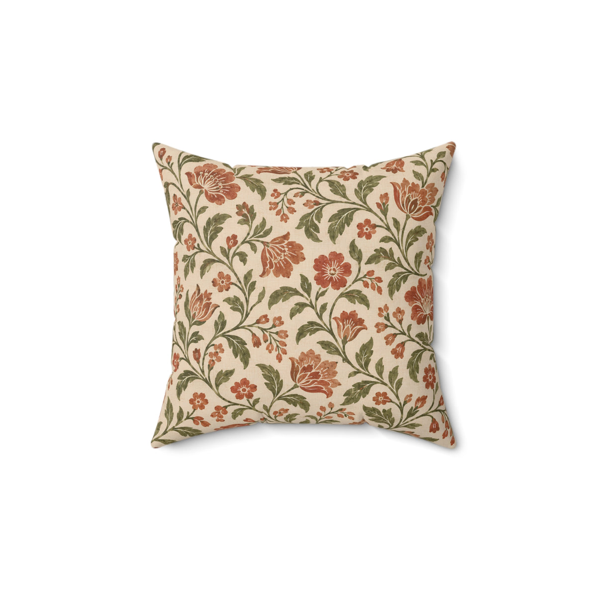 Vintage Floral Throw Pillow