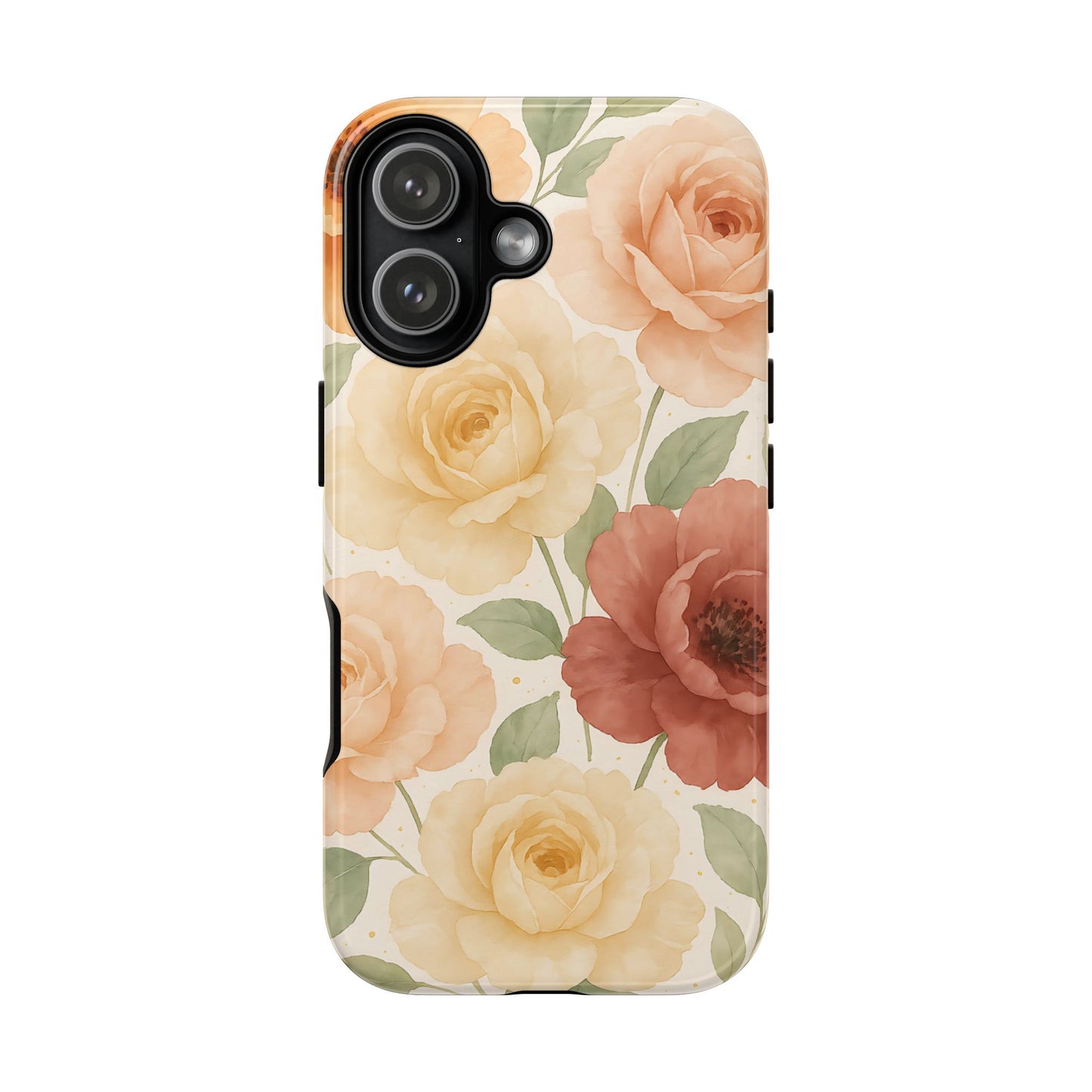 Vintage Rose Garden Phone Case – Soft Floral Print in Warm Neutrals