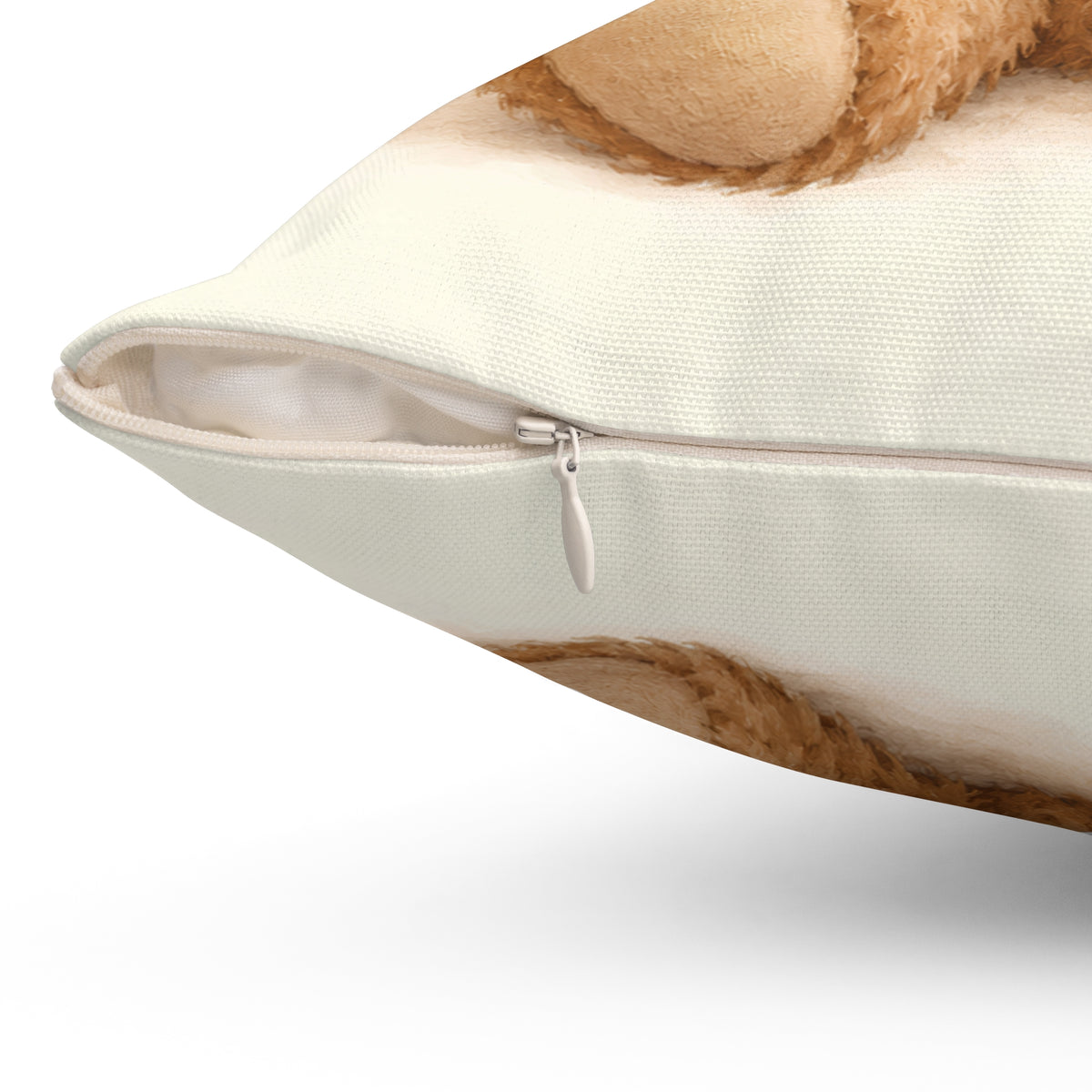 Reading Teddy Bear Square Pillow